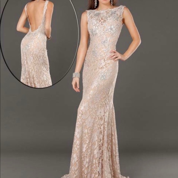 Jovani long open back dress size 2 - Picture 1 of 8